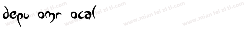 depu omr ocal字体转换